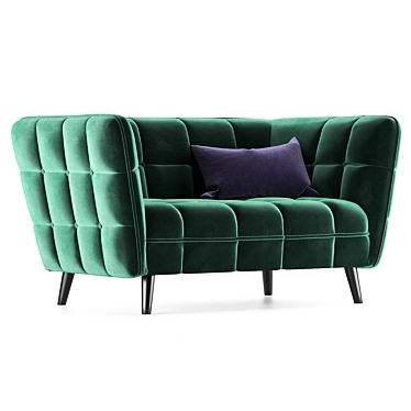 Luxurious Velvet Sofa: Castello 3D model image 1 