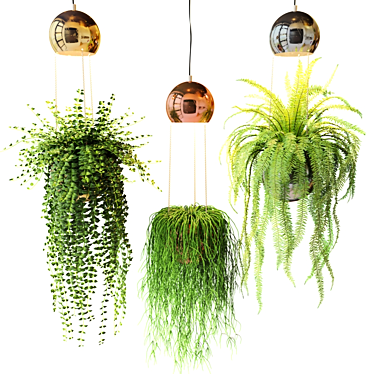 Metal Botanical Ball Lamps 3D model image 1 