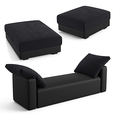 Fendi Casa Halston bench, ottoman