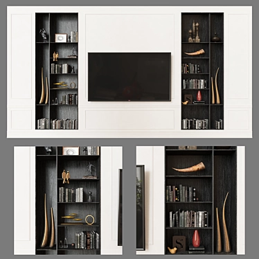 Modern TV Wall Unit Set 3D model image 1 