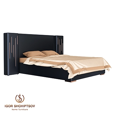 Elise Modern Bed 3D model image 1 