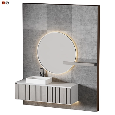 Elegant Bathroom Collection 3D model image 1 