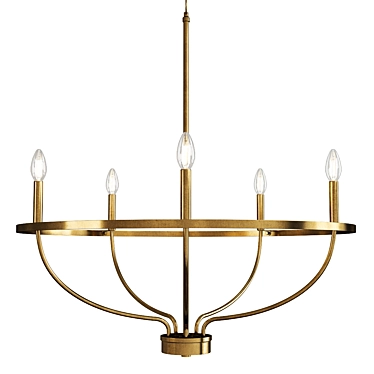 Elegant Greyson Bowi Chandelier 3D model image 1 