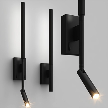 Modern LED Reading Sconce - Mantra Torch 3D model image 1 