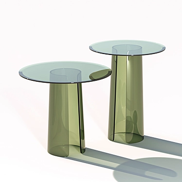Elegant Orbit Glass Coffee Table 3D model image 1 