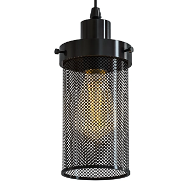 Industrial Mesh Pendant Light 3D model image 1 