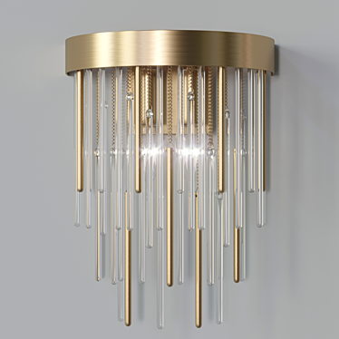 Modern Brass Wall Lamp: Aestra 3D model image 1 