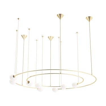 Illuminate Your Space with CONCENT Chandelier 3D model image 1 