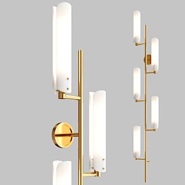 Elegant Platiere 5-Light Sconce 3D model image 1 