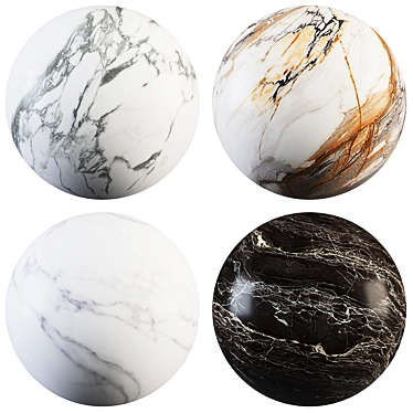 Marble Collection: Calacatta Paonazzo, Calacatta White, Arabescato Oro & Port Brown 3D model image 1 