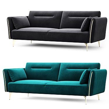 Liverpool Sofa Bed: Modern, Stylish, and Functional 3D model image 1 