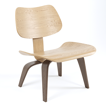 Vitra Plywood Lounge Chair: Modern Scandinavian Design 3D model image 1 