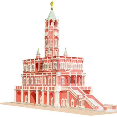 Sukharev Tower 3D Model 3D model image 1 