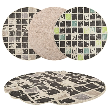 Versatile Set of 6 Round Rugs 3D model image 1 