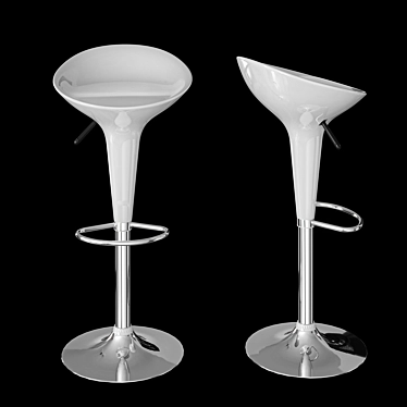 Picadilly Bar Stool: Stylish and Adjustable 3D model image 1 