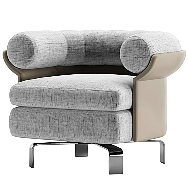 Minotti Mattia Armchair Set: Contemporary Design Inspired by the 70s 3D model image 1 