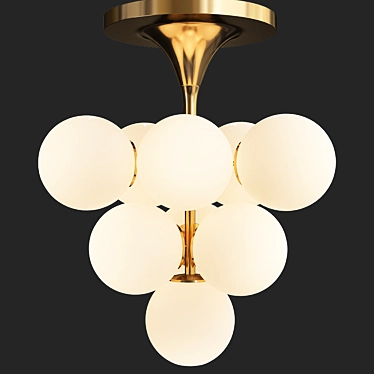 Elegant Mid-Century Tulipan Chandelier 3D model image 1 