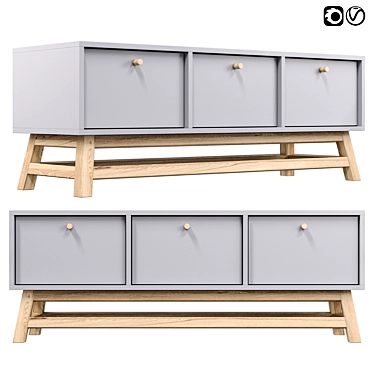 Modern TV Stand D3 01 - Sleek and Stylish 3D model image 1 