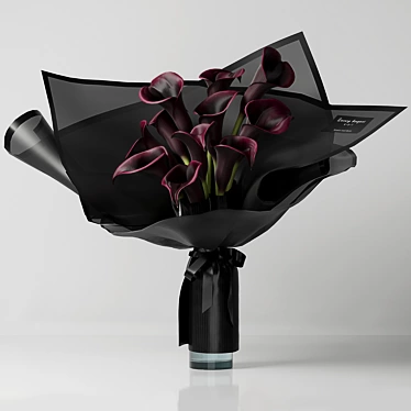 Elegant Calla Bouquet - Exquisite Floral Arrangement 3D model image 1 