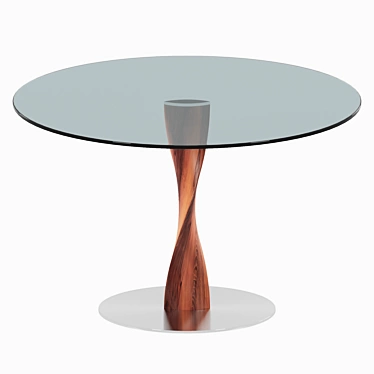 Elegant Walnut Dining Table 3D model image 1 
