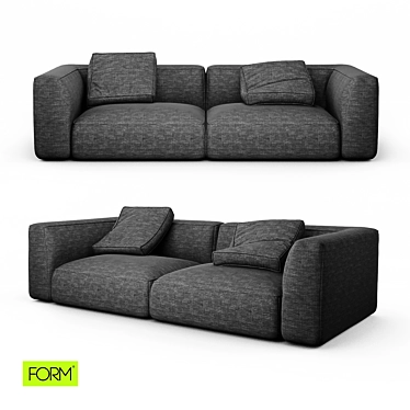 Elegant Stone Sofa: Expertly Crafted Comfort 3D model image 1 