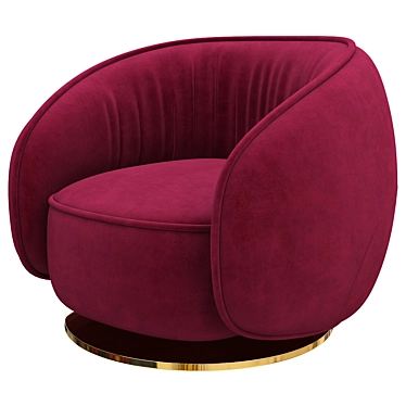 Baxter Leon Armchair: Elegant Comfort 3D model image 1 