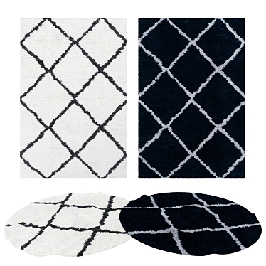 Versatile Rug Set - 8 Beautifully Textured Options 3D model image 1 