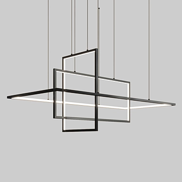 Contemporary LED Matrix Pendant Light 3D model image 1 