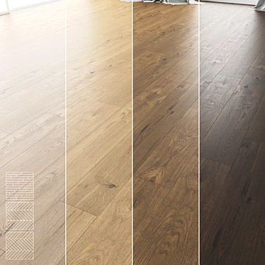 Title: Wood Floor Set: Versatile 3D Model 3D model image 1 