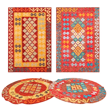 Versatile Set of 8 Rugs: No 266 3D model image 1 