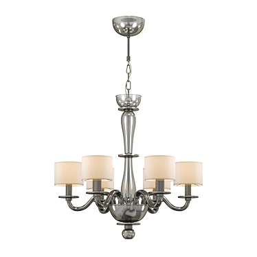 Elegant Textile Shade Chandelier 3D model image 1 