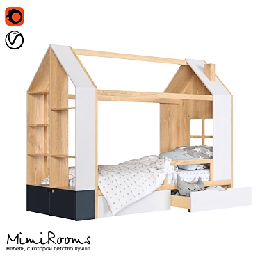 OM Mi-Mi cot with shelving from Mimirooms ™