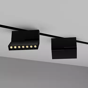 OneLine LS zx: Versatile Magnetic Luminaire 3D model image 1 