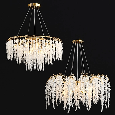 Luxury Cascading Crystal Chandelier 3D model image 1 