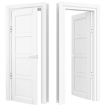 Varion Doors v006: Stylish and Versatile Entrance Solution 3D model image 1 