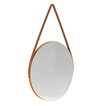 Polished Industrial Round Mirror 3D model image 1 