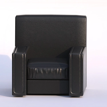 Luxe Leather Armchair 3D model image 1 