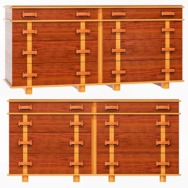 Mid-Century Modern Paul Frankl Chest 3D model image 1 