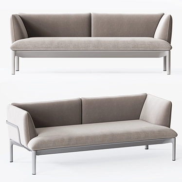 Yale Upholstered Sofa: Lightweight Comfort 3D model image 1 