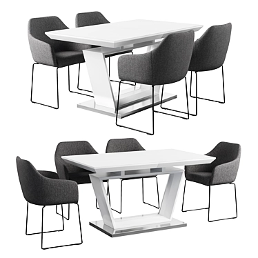 Modern Set: Tossberg Chair & Stella Table 3D model image 1 