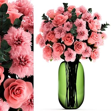 Elegant Spring Rose Bouquet 3D model image 1 