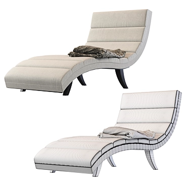 Balou Cream Relax Chair 190cm 3D model image 1 