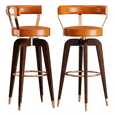 Elegant Gilmore Bar Chair 3D model image 1 