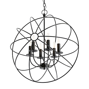 Elegant Laughlin Chandelier 3D model image 1 