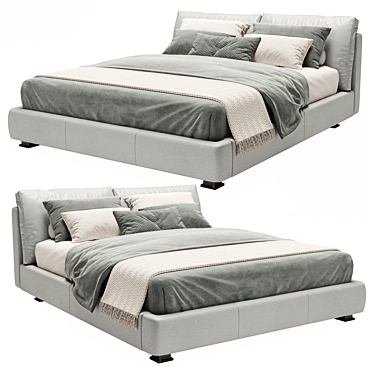 Elegant Massimosistema Bed 3D model image 1 