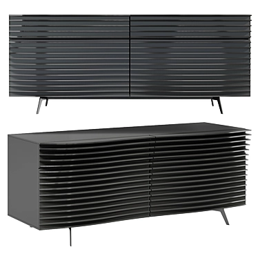 Modern Wave Sideboard: Tide Buffet 3D model image 1 