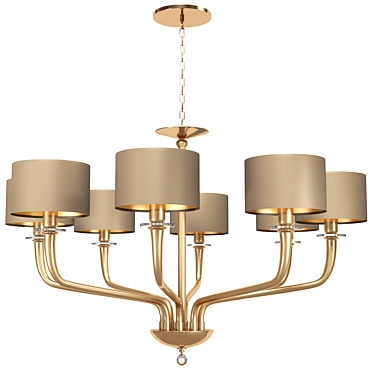 Elegant Gold Chandelier by Heathfield 3D model image 1 