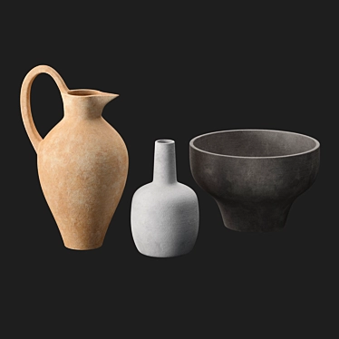 Artisan Terracotta Vases - Anthropologie 3D model image 1 