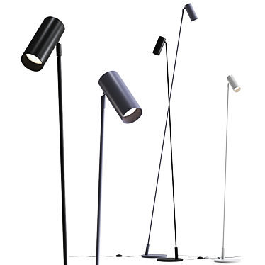 Contemporary Reach Floor Lamp 3D model image 1 