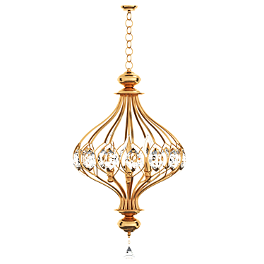 Elegant Sabina 3-Light Pendant 3D model image 1 